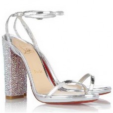 Sandales Christian Louboutin Au Palace 120 mm argentées Sandales Christian Louboutin Au Palace 120 mm argentées