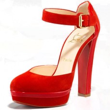 Sandales Christian Louboutin à bride cheville 140 mm violettes