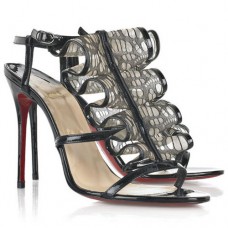 Sandales Christian Louboutin Fortitia 100 mm noires Sandales Christian Louboutin Fortitia 100 mm noires
