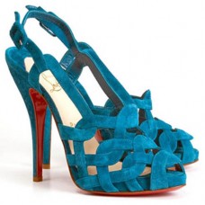 Sandales Christian Louboutin Larissandale 120 mm bleues Sandales Christian Louboutin Larissandale 120 mm bleues
