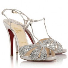 Sandales Christian Louboutin Margi Diams 120 mm argentées Sandales Christian Louboutin Margi Diams 120 mm argentées