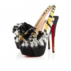 Escarpins Christian Louboutin High Boubou 160 mm à plateforme, noir/jaune
