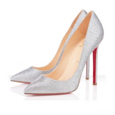 Escarpins Christian Louboutin Pigalle 120 mm argentés