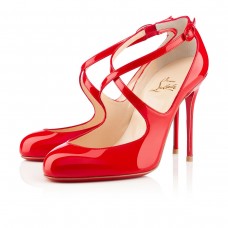 Escarpins Mary Jane Christian Louboutin Viva Dita 100 mm rouges