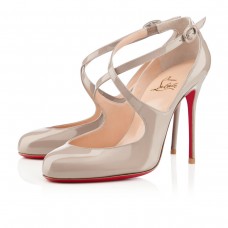 Escarpins Mary Jane Christian Louboutin Viva Dita 100 mm couleur pierre