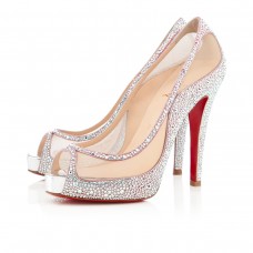 Escarpins Christian Louboutin Camillas 120 mm à bout ouvert, couleur Aurore Boréale