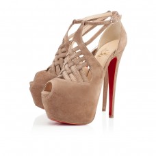 Escarpins à plateforme Carlota 160 mm beiges de Christian Louboutin