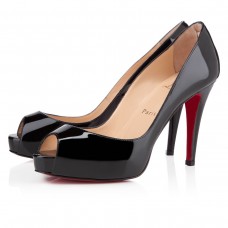 Escarpins Christian Louboutin Very Privé 100 mm à bout ouvert noirs