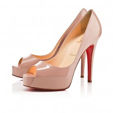 Escarpins Christian Louboutin Hyper Privé 120 mm à bout ouvert couleur nude