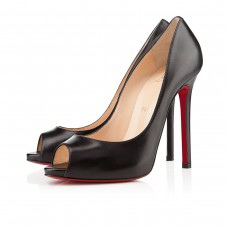 Escarpins Christian Louboutin Flo 120 mm à bout ouvert noirs Escarpins Christian Louboutin Flo 120 mm à bout ouvert noirs