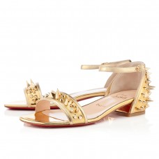 Sandales plates Christian Louboutin Druide dorées