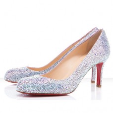 Christian Louboutin Fifi Strass 100 mm Argent Occasion Spéciale Christian Louboutin Fifi Strass 100 mm Argent Occasion Spéciale