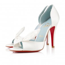 Escarpins Christian Louboutin Livre 100 mm Occasion Spéciale Blanc Cassé