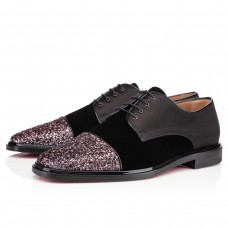 Mocassins à paillettes Christian Louboutin Bruno Orlato Rose Antique