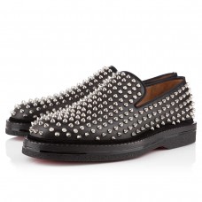 Mocassins Christian Louboutin Fred Au 14 Noir/Argent