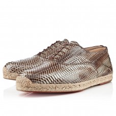 Sandales Esparfred Christian Louboutin couleur pierre