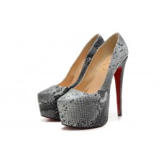 Escarpins Christian Louboutin Daffodile 160 mm à plateforme grise Escarpins Christian Louboutin Daffodile 160 mm à plateforme grise