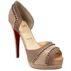 Escarpins Christian Louboutin Henry 140 mm à bout ouvert couleur nude Escarpins Christian Louboutin Henry 140 mm à bout ouvert couleur nude