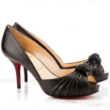 Christian Louboutin Greissimo 80mm Peep Toe Pompes Noir