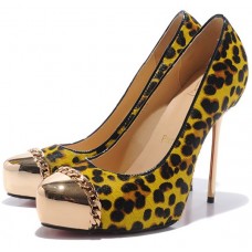 Escarpins Christian Louboutin Metalipp 120 mm Léopard/Jaune Escarpins Christian Louboutin Metalipp 120 mm Léopard/Jaune