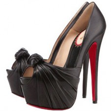 Escarpins Christian Louboutin Lady Gres 160 mm à bout ouvert noirs Escarpins Christian Louboutin Lady Gres 160 mm à bout ouvert noirs