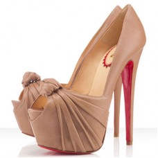Escarpins Christian Louboutin Lady Gres 160 mm à bout ouvert beige Escarpins Christian Louboutin Lady Gres 160 mm à bout ouvert beige