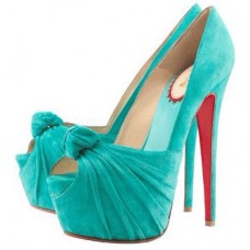 Escarpins Christian Louboutin Lady Gres 160 mm à bout ouvert turquoise Escarpins Christian Louboutin Lady Gres 160 mm à bout ouvert turquoise