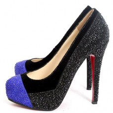 Escarpins Christian Louboutin Calypso 140 mm bleus