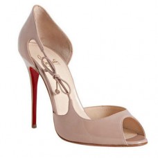 Escarpins Christian Louboutin Delico 100 mm à bout ouvert couleur nude Escarpins Christian Louboutin Delico 100 mm à bout ouvert couleur nude