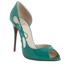 Escarpins Christian Louboutin Delico 100 mm à bout ouvert, couleur jade Escarpins Christian Louboutin Delico 100 mm à bout ouvert, couleur jade