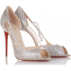 Escarpins Christian Louboutin Delico 100 mm à bout ouvert multicolores Escarpins Christian Louboutin Delico 100 mm à bout ouvert multicolores