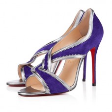 Escarpins Christian Louboutin Suzanana 100 mm à bout ouvert violet Escarpins Christian Louboutin Suzanana 100 mm à bout ouvert violet