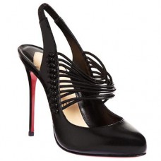 Escarpins Christian Louboutin Mille Cordes 100 mm noirs Escarpins Christian Louboutin Mille Cordes 100 mm noirs