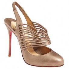 Escarpins Christian Louboutin Mille Cordes 100 mm couleur Champagne Escarpins Christian Louboutin Mille Cordes 100 mm couleur Champagne