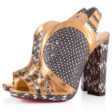 Escarpins à bout ouvert Christian Louboutin Fourmi 120 mm Roccia