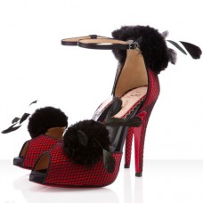 Sandales Christian Louboutin Pluminette 120 mm rouges
