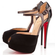 Sandales Christian Louboutin n° 299 140 mm noires Sandales Christian Louboutin n° 299 140 mm noires