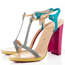 Sandales Christian Louboutin Sylvieta 120 mm rose fuchsia/or