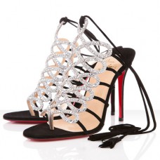Sandales Christian Louboutin Salsbourg 100 mm argentées