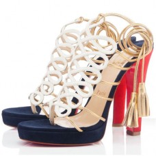 Sandales Christian Louboutin Salsbourg 120 mm blanches