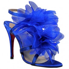 Sandales Christian Louboutin Petal 70 mm bleues