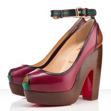 Escarpins Christian Louboutin Minimi 140 mm à bout ouvert, couleur Bordeaux Escarpins Christian Louboutin Minimi 140 mm à bout ouvert, couleur Bordeaux