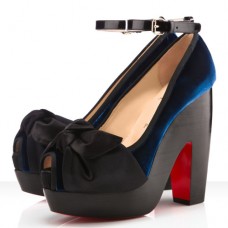 Escarpins Christian Louboutin Minimi 140 mm à bout ouvert bleus Escarpins Christian Louboutin Minimi 140 mm à bout ouvert bleus