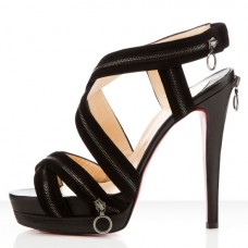 Sandales Christian Louboutin Trailer 140 mm noires