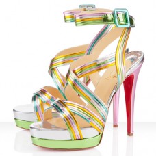 Sandales Christian Louboutin Meteorita 140 mm multicolores Sandales Christian Louboutin Meteorita 140 mm multicolores