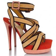 Sandales Christian Louboutin Straratata 120 mm kaki