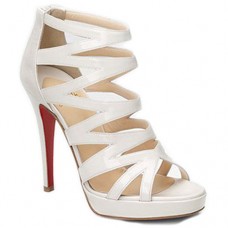 Sandales Christian Louboutin Fernando 120 mm blanches Sandales Christian Louboutin Fernando 120 mm blanches