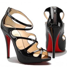 Sandales Christian Louboutin Croisilleta 120 mm noires Sandales Christian Louboutin Croisilleta 120 mm noires