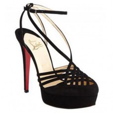 Sandales Christian Louboutin Tres Française 140 mm noires Sandales Christian Louboutin Tres Française 140 mm noires